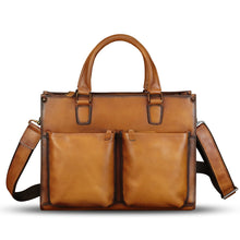 Load image into Gallery viewer, Genuine Leather Messenger Bag Briefcase for Men Vintage Real Leather Shoulder Bag Crossbody Bag Computer Laptop Bag Search this page
