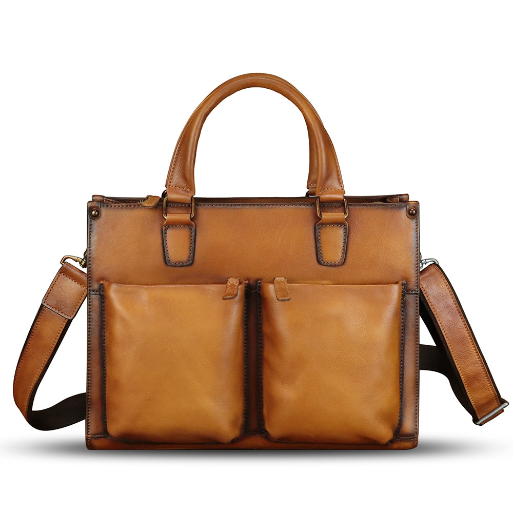 Genuine Leather Messenger Bag Briefcase for Men Vintage Real Leather Shoulder Bag Crossbody Bag Computer Laptop Bag Search this page