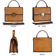 Load image into Gallery viewer, Genuine Leather Satchel for Women Small Purse Vintage Handmade Top Handle Handbag Retro Designer Crossbody Phone Bag
