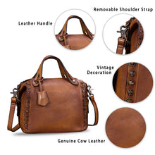 Load image into Gallery viewer, Genuine Leather Satchel for Women Handmade Vintage Crossbody Bag Shoulder Purses for Ladies
