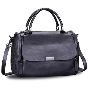 Genuine Leather Purses and Handbags for Women Vintage Handmade Leather Top Handle Shoulder Bag Crossbody Satchel Purse