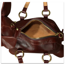 Load image into Gallery viewer, Genuine Leather Purses and Handbags for Women Unique Handmade French Bulldog Shape Crossbody Shoulder Bag Vintage Satchel

