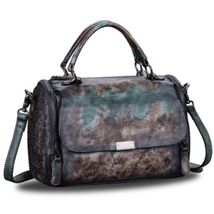 Genuine Leather Purses and Handbags for Women Vintage Handmade Leather Top Handle Shoulder Bag Crossbody Satchel Purse