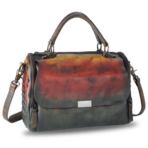 Genuine Leather Purses and Handbags for Women Vintage Handmade Leather Top Handle Shoulder Bag Crossbody Satchel Purse