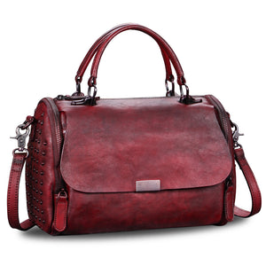 Genuine Leather Purses and Handbags for Women Vintage Handmade Leather Top Handle Shoulder Bag Crossbody Satchel Purse
