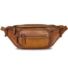 Load image into Gallery viewer, Genuine Leather Fanny Pack for Women and Men Real Leather Sling Bag Crossbody Bag Fashion Waist Bag Chest Purse

