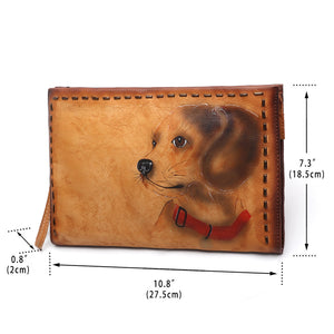 Genuine Leather Handbag Clutch W0079