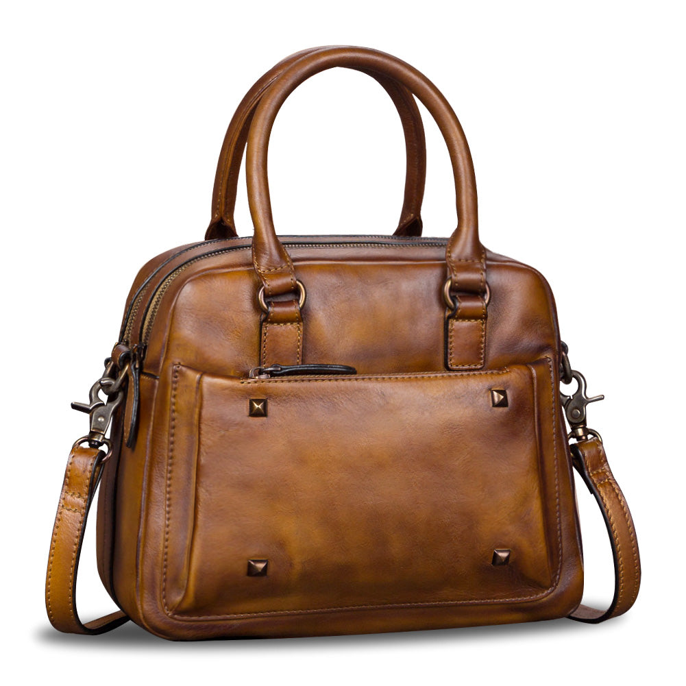 Genuine Leather Satchel A596