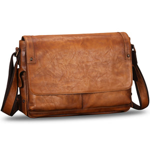 Genuine Leather Crossbody Messenger Bag W7789