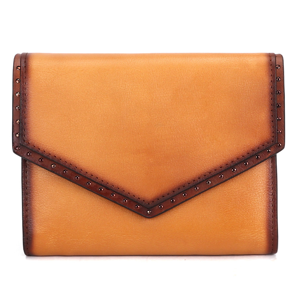 Genuine Leather Wallet Orange, Orange Leather Wallet Womens