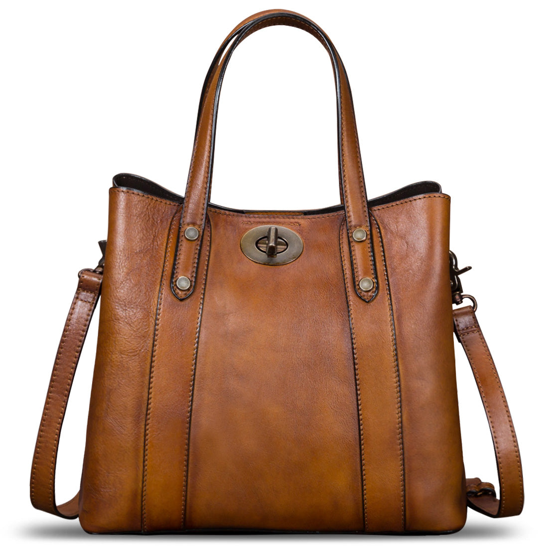 Genuine Leather Handbags for Women Satchel Purses Vintage