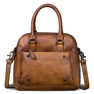 Genuine Leather Satchel A596