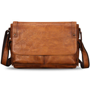 Genuine Leather Crossbody Messenger Bag W7789