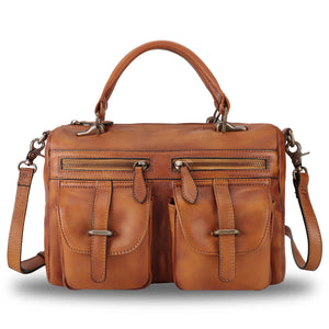 Genuine Leather Satchel A592