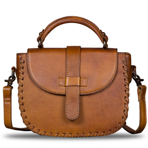 Genuine Leather Crossbody Satchel A291