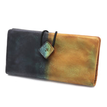 Load image into Gallery viewer, Genuine Leather Hand-dye Wallet Vintage Purse S0122
