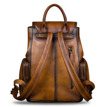 Load image into Gallery viewer, Genuine Leather Backpack for Women Vintage Real Leather Rucksack Fashion Backpack Purse Daypack Bag High Capacity A352
