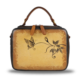 Genuine Leather Hand Painted Satchel LRTO-700