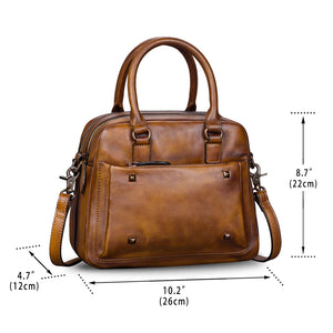 Genuine Leather Satchel A596