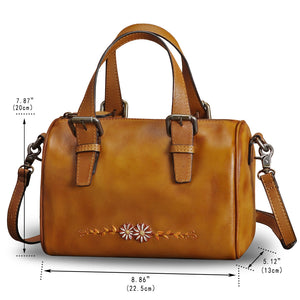 Genuine Leather Hand Painted Satchel LRTO-906