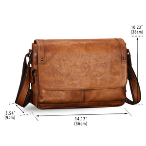 Genuine Leather Crossbody Messenger Bag W7789