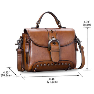 Genuine Leather Satchel A635