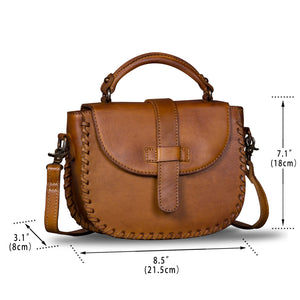 Genuine Leather Crossbody Satchel A291