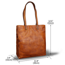 Load image into Gallery viewer, Genuine Leather Tote Bag Satchel Shoulder Bag Purse
