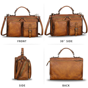 Genuine Leather Satchel A509