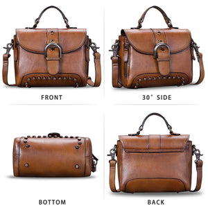 Genuine Leather Satchel A635