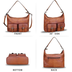 Genuine Leather Crossbody Bag Satchel A952