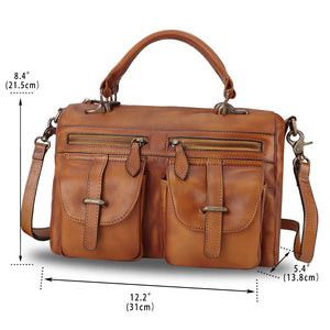 Genuine Leather Satchel A592