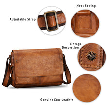 Load image into Gallery viewer, Genuine Leather Crossbody Messenger Bag for Men Leather Purse
