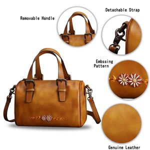 Genuine Leather Hand Painted Satchel LRTO-906