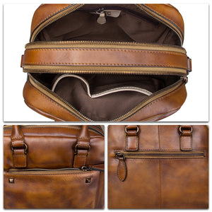 Genuine Leather Satchel A596