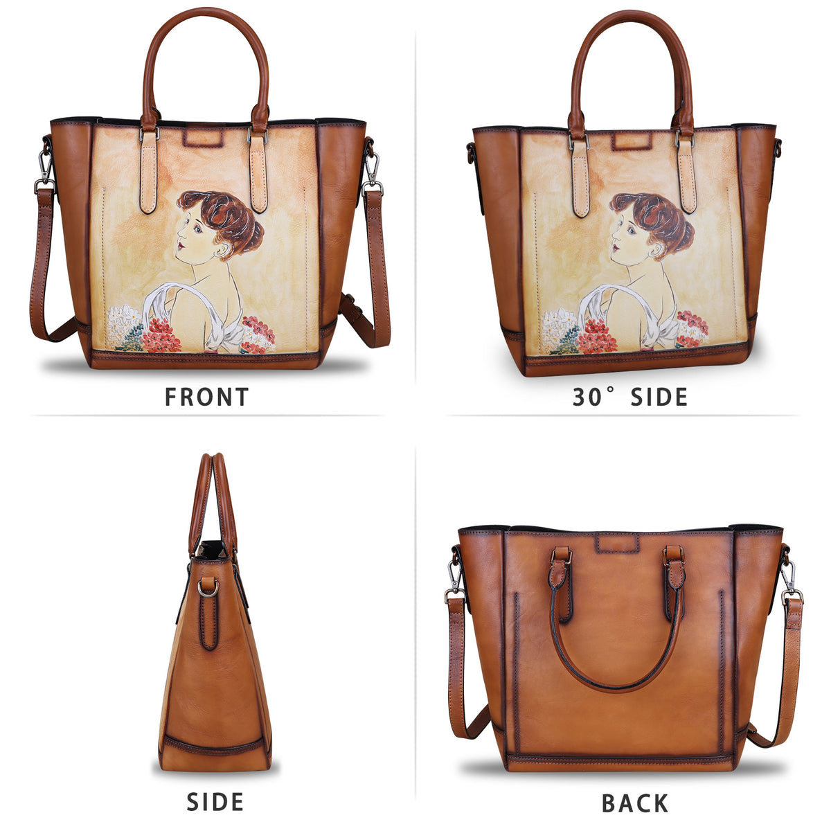 Genuine Leather Handbags for Women Totes Shoulder Bag Satchel – IVTG