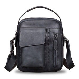 Genuine Leather Messenger Bag for Men Crossbody Shoulder Bag Satchel Casual Sling Daypack Work Business Daypack Purse