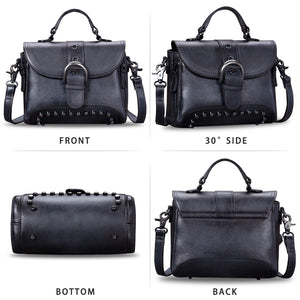 Genuine Leather Satchel A635