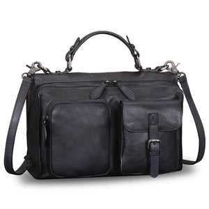 Genuine Leather Satchel A509