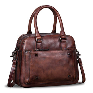 Genuine Leather Satchel A596