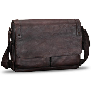 Genuine Leather Crossbody Messenger Bag W7789