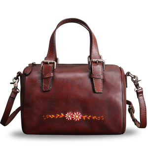 Genuine Leather Hand Painted Satchel LRTO-906