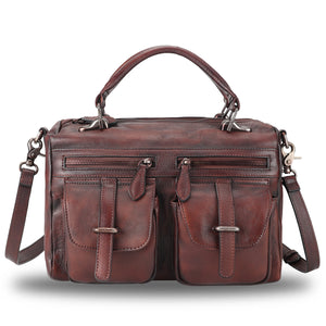 Genuine Leather Satchel A592