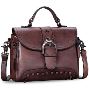 Genuine Leather Satchel A635