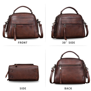 Genuine Leather Satchel A591