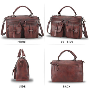 Genuine Leather Satchel A592