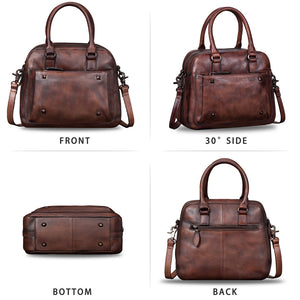 Genuine Leather Satchel A596