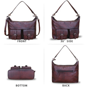 Genuine Leather Crossbody Bag Satchel A952