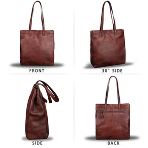 Genuine Leather Tote Bag Satchel Shoulder Bag Purse