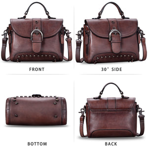 Genuine Leather Satchel A635